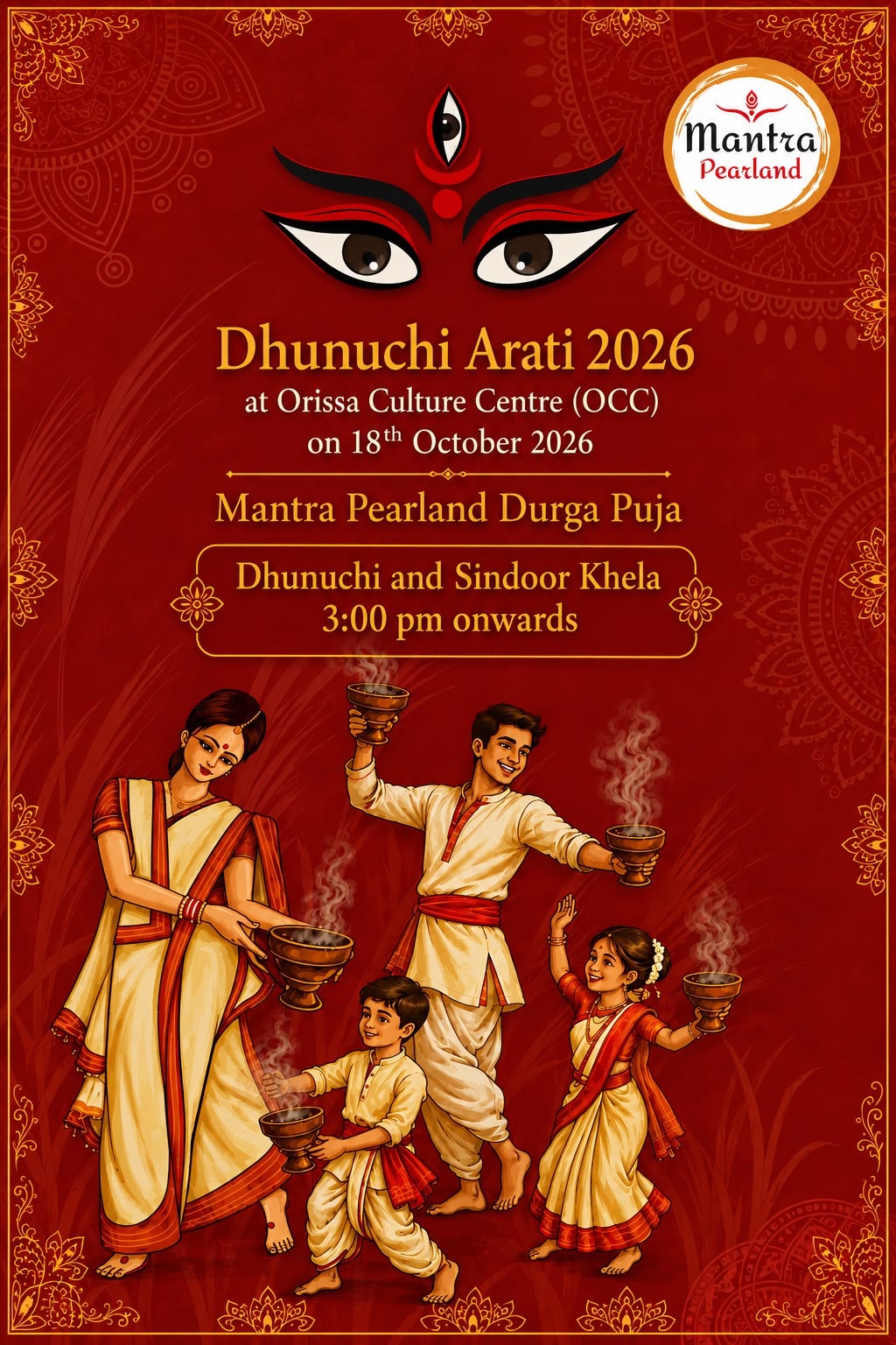 Mantra Pearland Dhunuchi Naach and Sindoor Khela 2026